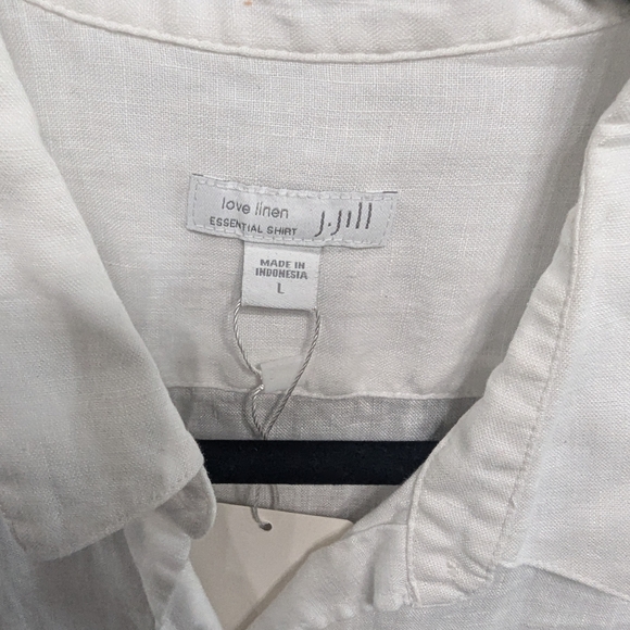J Jill Button Down Linen Shirt - Picture 2 of 3